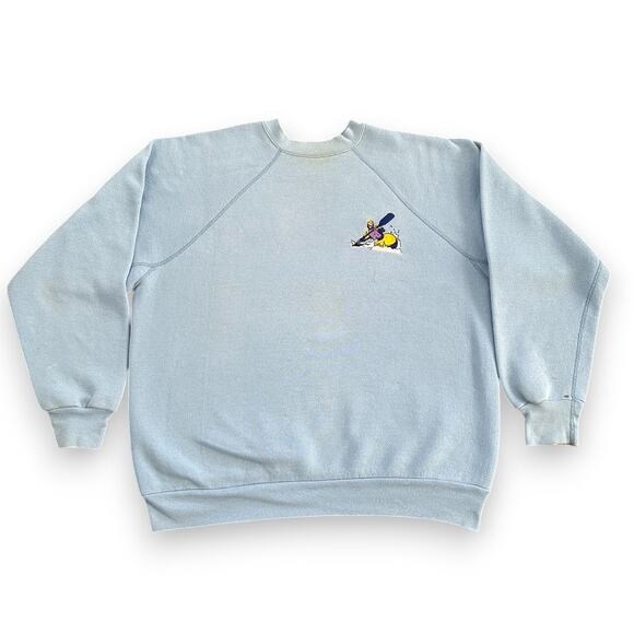 Vintage 90s Discus Embroidered Sweatshirt  Athletic Kayak Sport Size XL - Picture 10 of 10